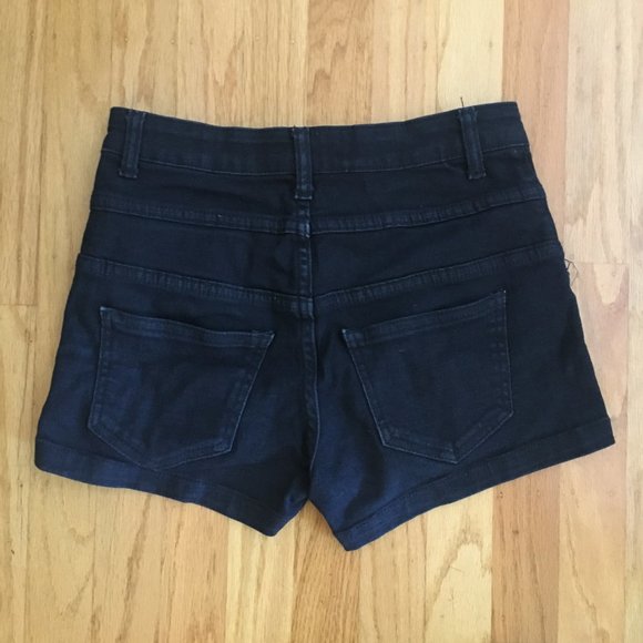 Delia's Skylar High-Waist Dark Wash Jean Shorts - Picture 2 of 5